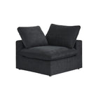 120 L-shaped Modern Sectional Sofa Linen Modular Sofa Couch with Storage Ottoman
