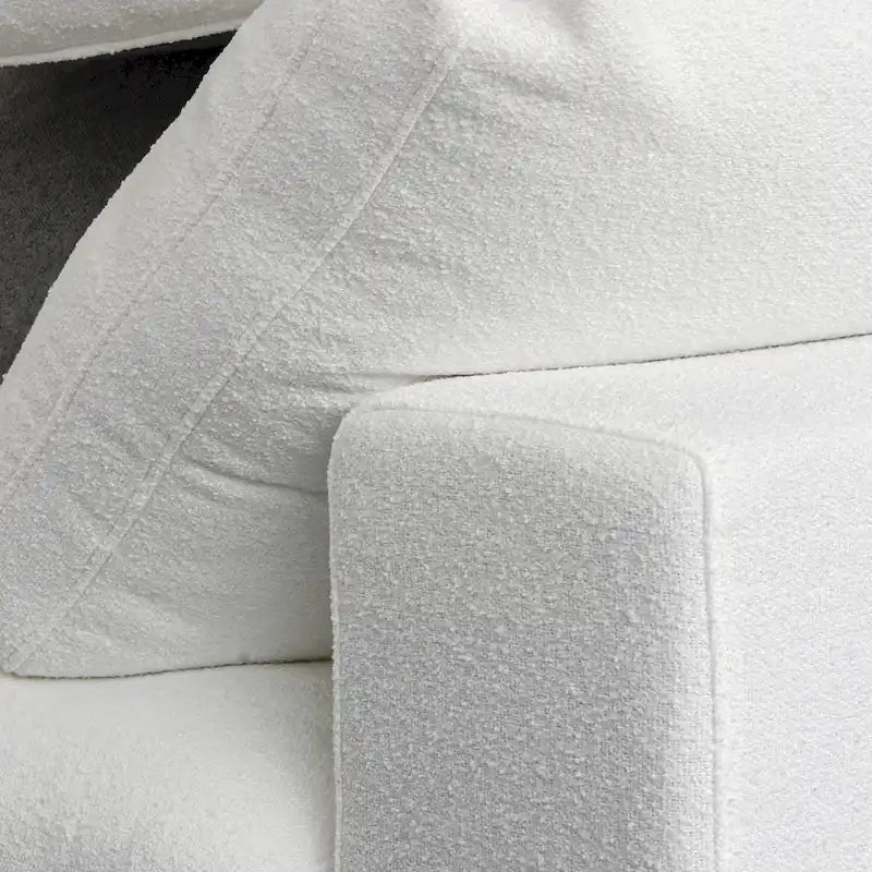 120 L-shaped Modern Sectional Sofa Linen Modular Sofa Couch with Storage Ottoman