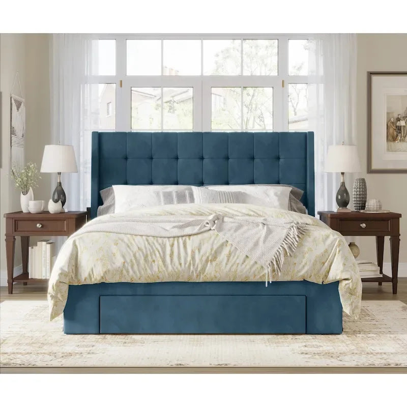 Pamela Tufted Upholstered Storage Panel Bed