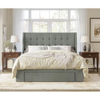 Pamela Tufted Upholstered Storage Panel Bed