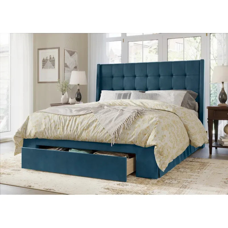 Pamela Tufted Upholstered Storage Panel Bed