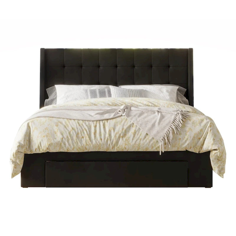 Pamela Tufted Upholstered Storage Panel Bed