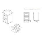 DH BASIC Urban Two-Drawer Mobile File Cabinet with Iron Bar Pulls by Denhour