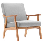 Home Comfort Mid Century Modern Wood Frame Accent Chair