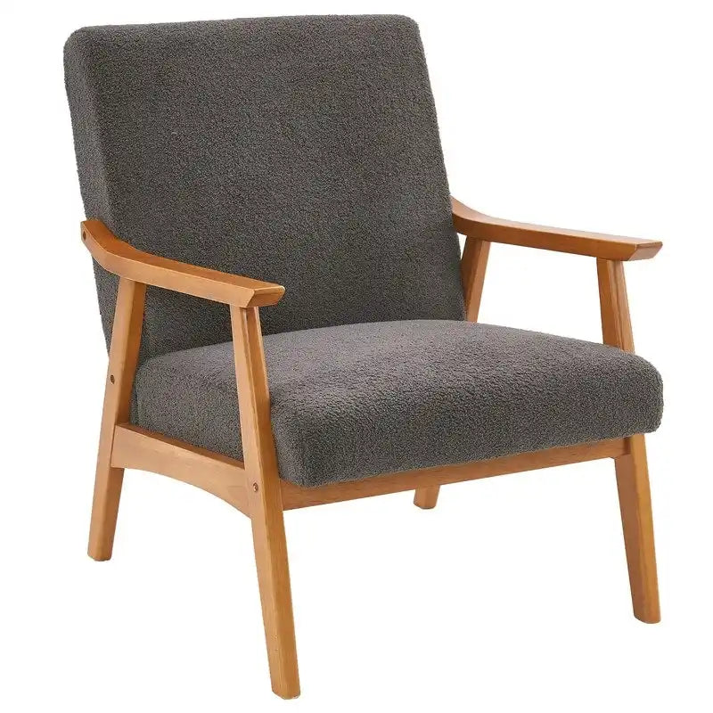 Home Comfort Mid Century Modern Wood Frame Accent Chair