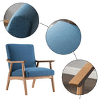Home Comfort Mid Century Modern Wood Frame Accent Chair