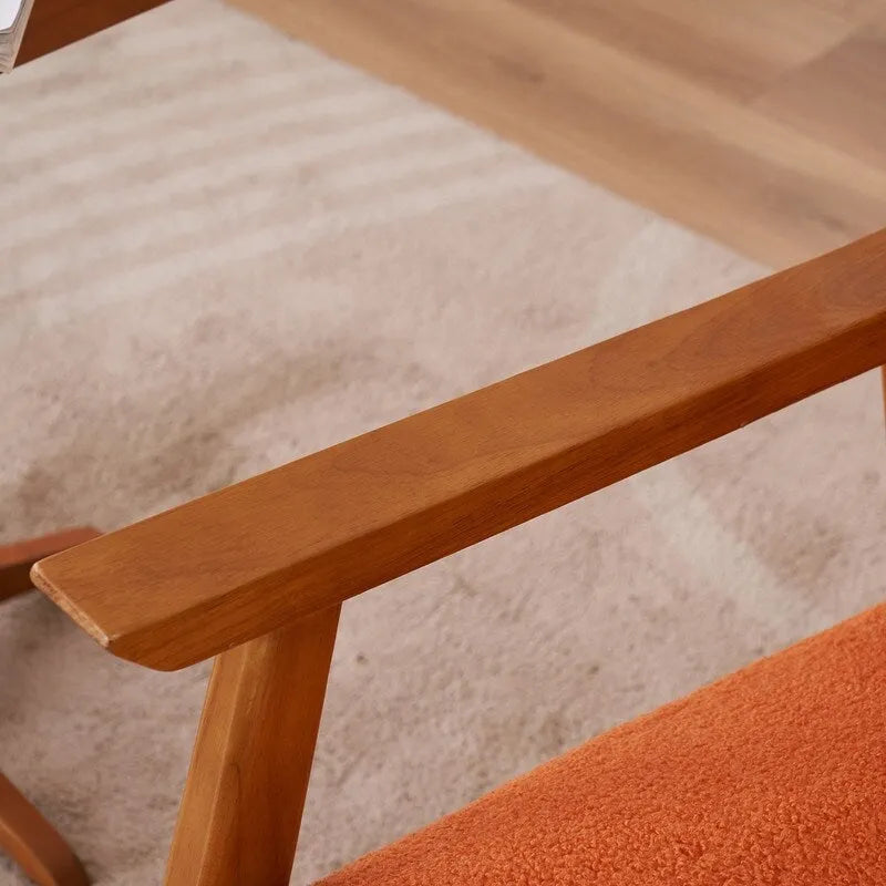 Home Comfort Mid Century Modern Wood Frame Accent Chair