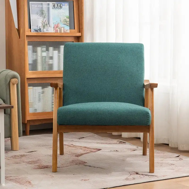 Home Comfort Mid Century Modern Wood Frame Accent Chair