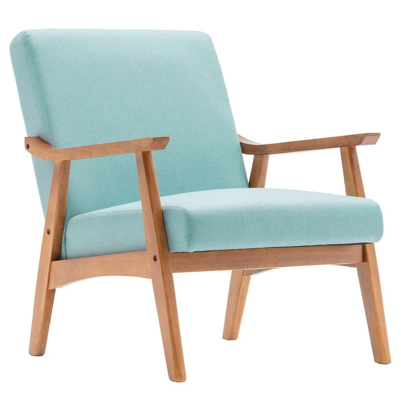 Home Comfort Mid Century Modern Wood Frame Accent Chair