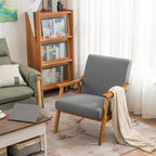 Home Comfort Mid Century Modern Wood Frame Accent Chair