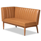 Daymond Mid-Century Upholstered and Walnut 5-PC Dining Nook Set