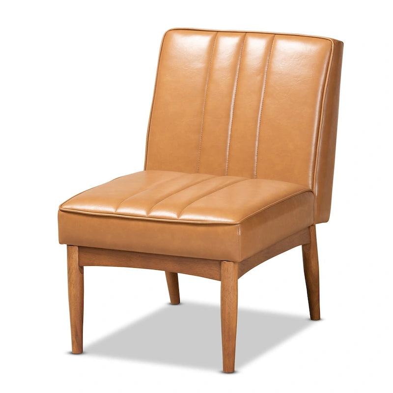 Daymond Mid-Century Upholstered and Walnut 5-PC Dining Nook Set