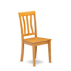 East West Furniture 3 Piece Kitchen Table Set- A Round Dining Room Table and 2 Kitchen Chairs, 36x36 Inch, Oak (Seat Options)