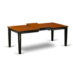 East West Furniture 9 Piece Kitchen Table Set- a Dining Table and 8 Dining Room Chairs, Black & Cherry (Seat Options)