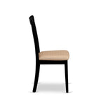 East West Furniture 9 Piece Kitchen Table Set- a Dining Table and 8 Dining Room Chairs, Black & Cherry (Seat Options)