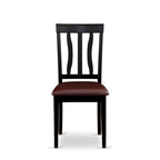 East West Furniture 9 Piece Kitchen Table Set- a Dining Table and 8 Dining Room Chairs, Black & Cherry (Seat Options)