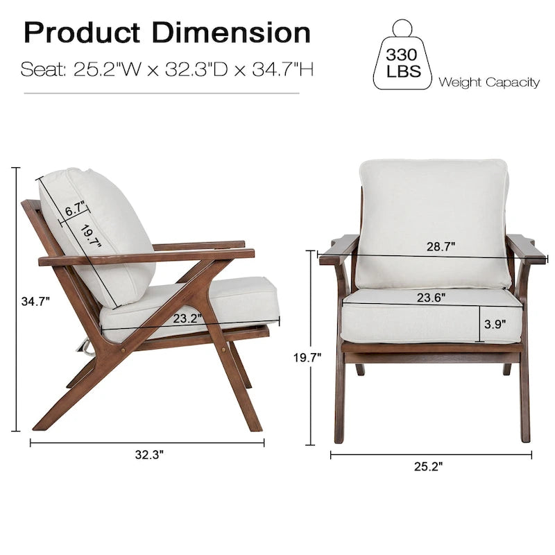 Accent Chair Living Room Chairs Mid Century Modern Chair Leisure Side Reading Arm Chair