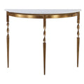 Uttermost Imelda 40 Long Marble Top Iron Console Table