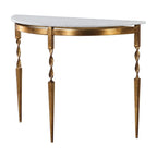 Uttermost Imelda 40 Long Marble Top Iron Console Table