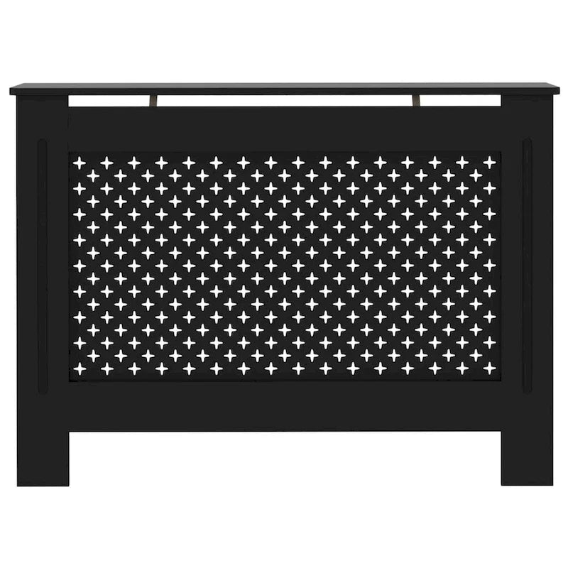 vidaXL Radiator Cover Black 44.1x7.5x32.1 MDF