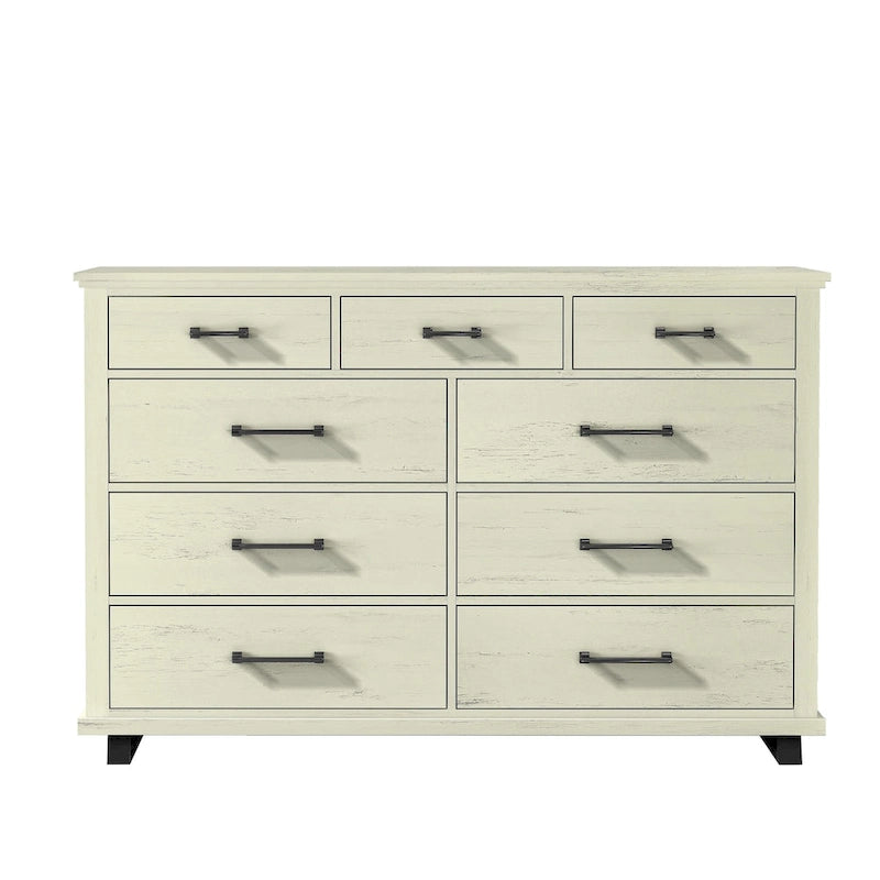 Farmhouse 4-Piece Bedroom Set - 2 Nightstand, 1 Chest and 1 Dresser