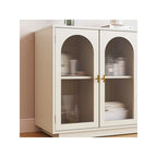 Sunvivi Extendable Corner Vanity 2 Door Makeup Table Without Mirror