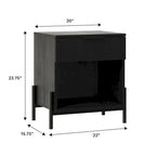 Middlebrook Designs Modern Fluted-Drawer Nightstand (Set of 2)