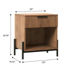 Middlebrook Designs Modern Fluted-Drawer Nightstand (Set of 2)