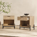 Middlebrook Designs Modern Fluted-Drawer Nightstand (Set of 2)