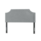 Adeco Fabric Upholstered Headboard with Nailhead for Queen Bed