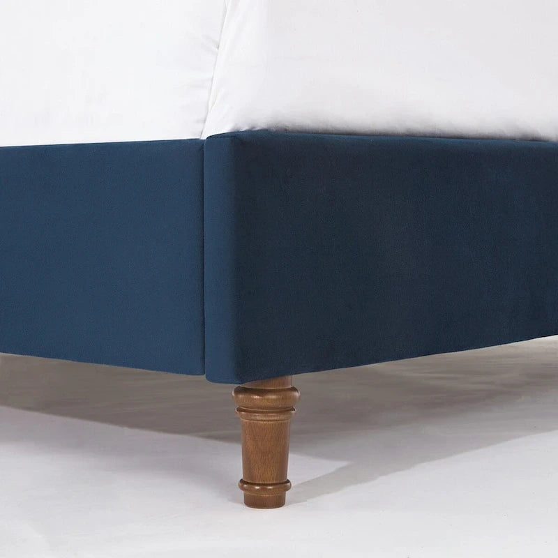 CUSchoice 54 High Headboard Upholstered Queen/King Bed (No Box Spring Needed)