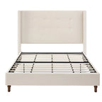 CUSchoice 54 High Headboard Upholstered Queen/King Bed (No Box Spring Needed)
