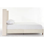 CUSchoice 54 High Headboard Upholstered Queen/King Bed (No Box Spring Needed)