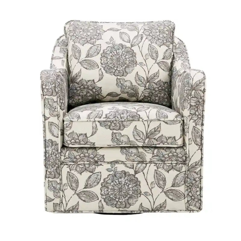 Madison Park Betty Slub-weave Wide-seat 360-degree Swivel Armchair Set of 2
