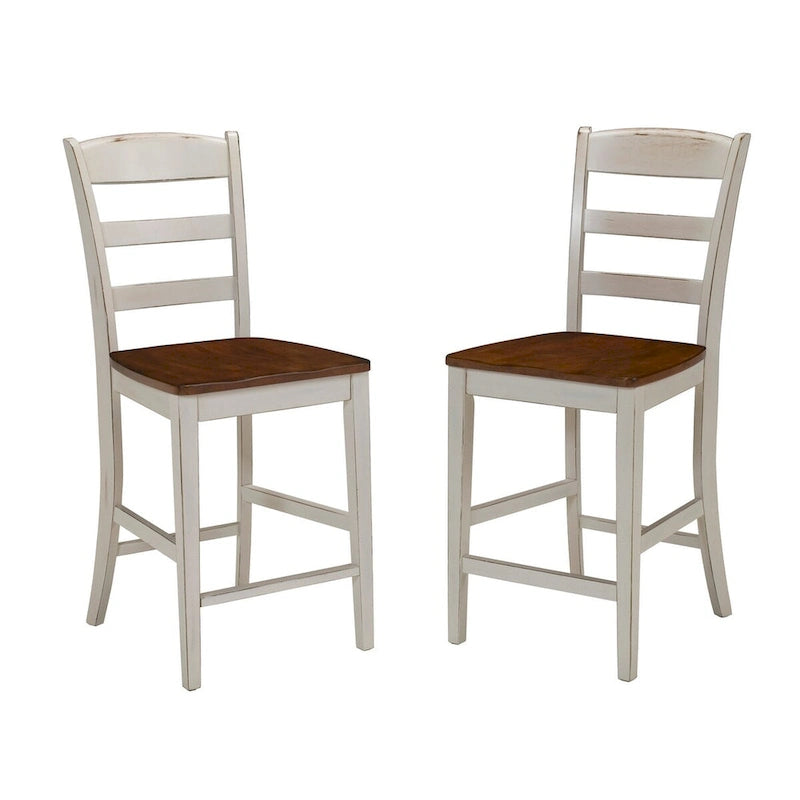 Monarch Off-White Kitchen Island with Granite Top and 2 Stools
