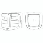 Manhattan Comfort Modern Amirah Velvet Accent Chair Set of 2