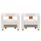 Manhattan Comfort Modern Amirah Velvet Accent Chair Set of 2
