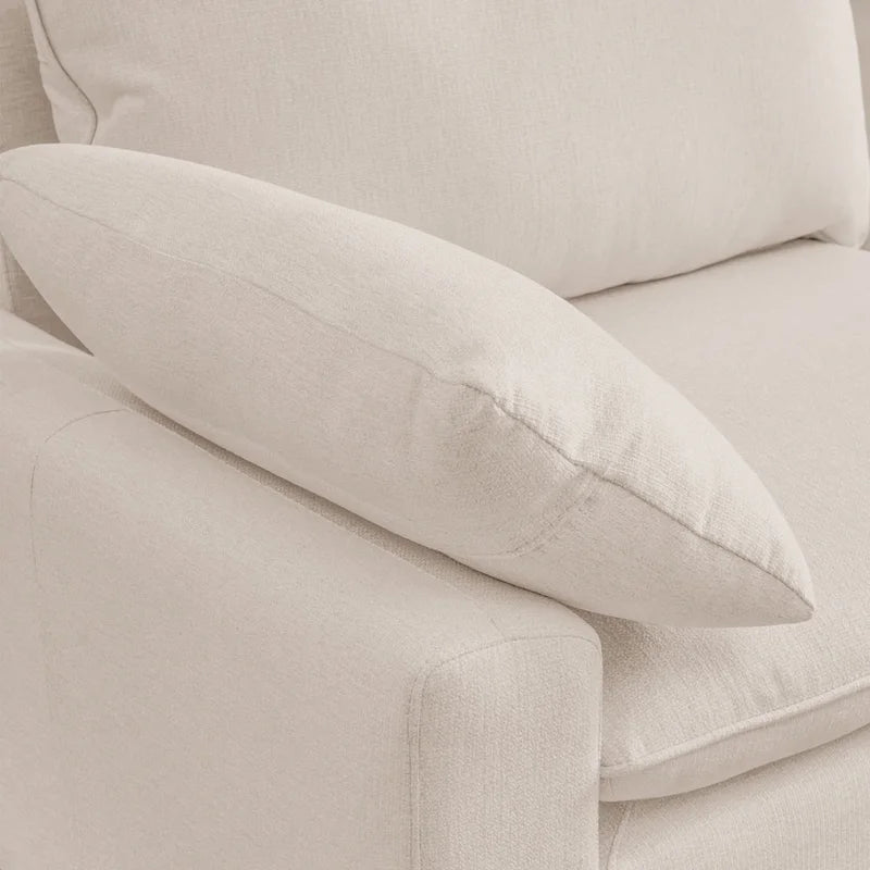 L-Shaped Upholstered Sectional Sofa with Chaise