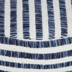 HomeRoots 18 Blue 100% Cotton Ottoman