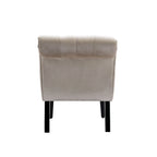 Velvet Armless Accent Chair, Button Tufted Slipper Chair, Side Chair, Lounge Chair