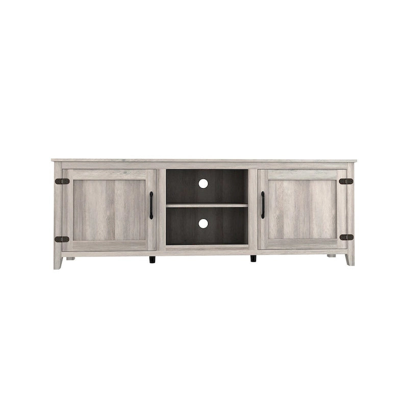 Mieres TV Stand for 75 Inch TV, Entertainment Center with Two Doors and 4 Open Storage Compartments TV Console Media Cabinet