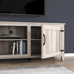 Mieres TV Stand for 75 Inch TV, Entertainment Center with Two Doors and 4 Open Storage Compartments TV Console Media Cabinet