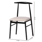 Arnold Modern Industrial Fabric and Metal 4-Piece Dining Chair Set