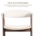 Furniture of America Shaw Mid-century 5-Piece Walnut Wood Counter Height Table Set with 4 Chairs