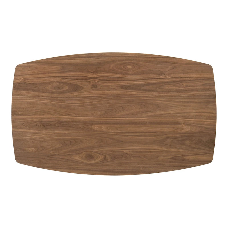 Furniture of America Shaw Mid-century 5-Piece Walnut Wood Counter Height Table Set with 4 Chairs