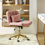 Ollie Modern Flannel Swivel Tilting Office Chair with Pillow by HULALA HOME