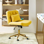 Ollie Modern Flannel Swivel Tilting Office Chair with Pillow by HULALA HOME