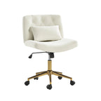 Ollie Modern Flannel Swivel Tilting Office Chair with Pillow by HULALA HOME