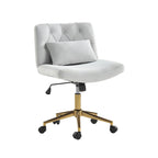 Ollie Modern Flannel Swivel Tilting Office Chair with Pillow by HULALA HOME