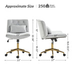 Ollie Modern Flannel Swivel Tilting Office Chair with Pillow by HULALA HOME